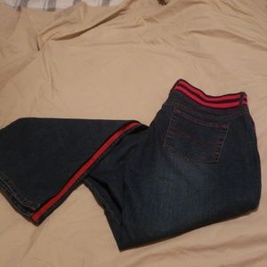 Lei red striped jeans